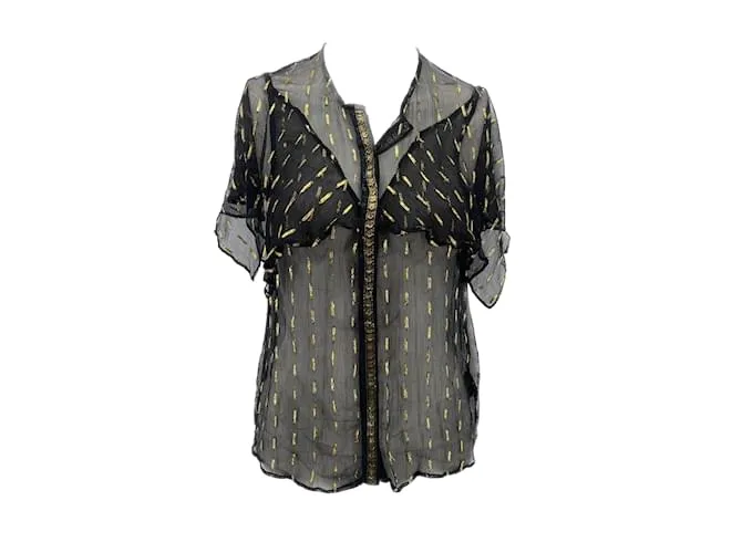 ZADIG & VOLTAIRE Tops Camiseta.Viscosa XS Internacional Negro 